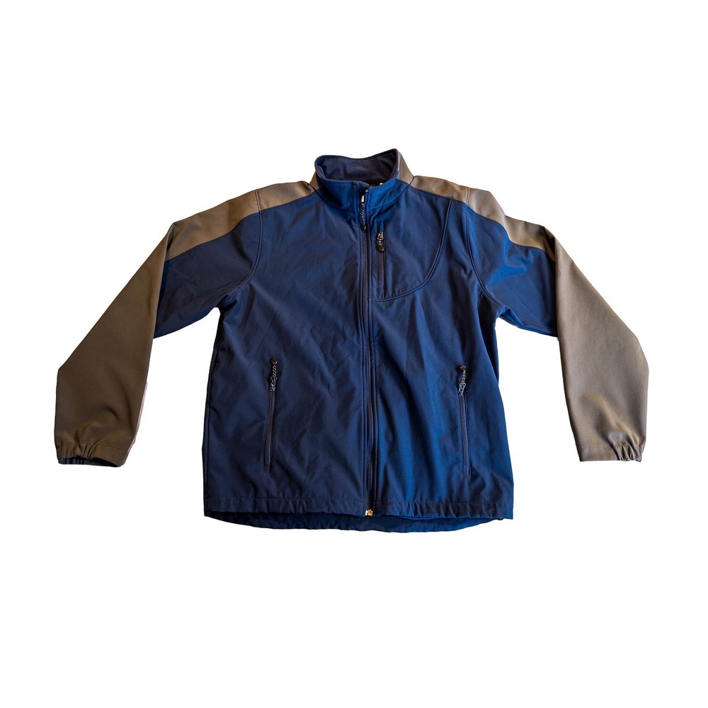 Black Diamond Softshell Jacket Blue Gray Full Zip Outdoor Hiking Mens L